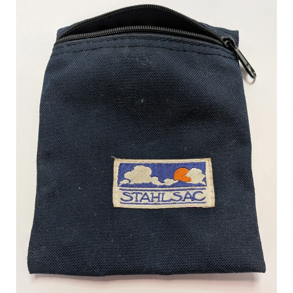 Stahlsac Accessory Pouch Unisex Small Navy Blue Excellent Canvas Utility Bag